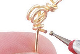 Wrapped wire ends being rounded